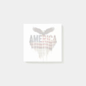 Amerikanische Grunge-Fahne und Adler Post-it Klebezettel (Vorderseite)