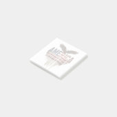 Amerikanische Grunge-Fahne und Adler Post-it Klebezettel (angewinkelt)