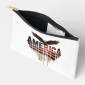 Amerikanische Grunge-Fahne und Adler Zubehörtasche (Offen)