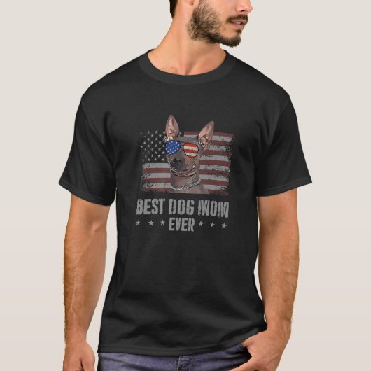 Amerikanische Haarlose Terrier Beste Hündin-Mama j T-Shirt (Vorderseite)