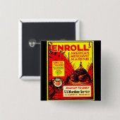 Amerikanische Handelsmarine - schreiben Sie heute Button (Vorne & Hinten)