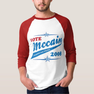 Amerikanische Held McCAIN Abstimmungs-Wahl 2008 T-Shirt