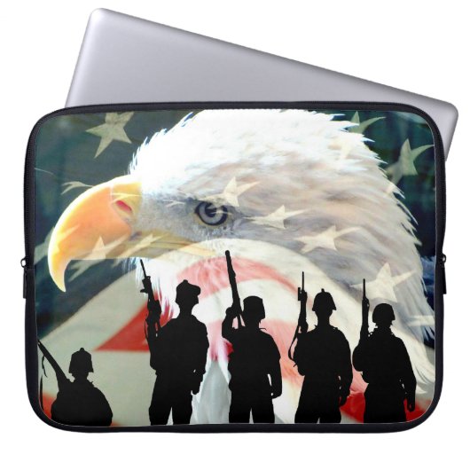 Amerikanische Helden Laptopschutzhülle (Vorderseite)