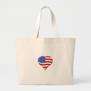 Amerikanische Herz-Tasche Jumbo Stoffbeutel