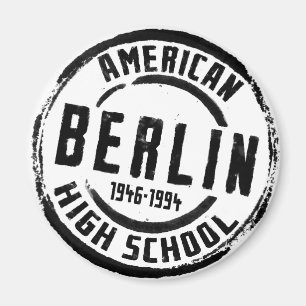 Amerikanische Highschool Berlins Briefmarke A004 Magnet