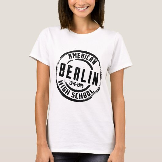 Amerikanische Highschool Berlins Briefmarke A004 T-Shirt (Vorderseite)