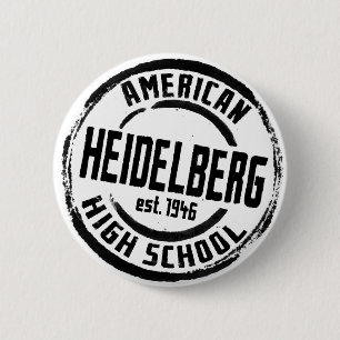 Amerikanische Highschool Heidelbergs Briefmarke Button