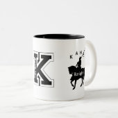 Amerikanische Highschool Karlsruhes Uni-Schale Zweifarbige Tasse (VorderseiteRechts)
