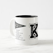 Amerikanische Highschool Karlsruhes Uni-Schale Zweifarbige Tasse (Vorderseite Links)