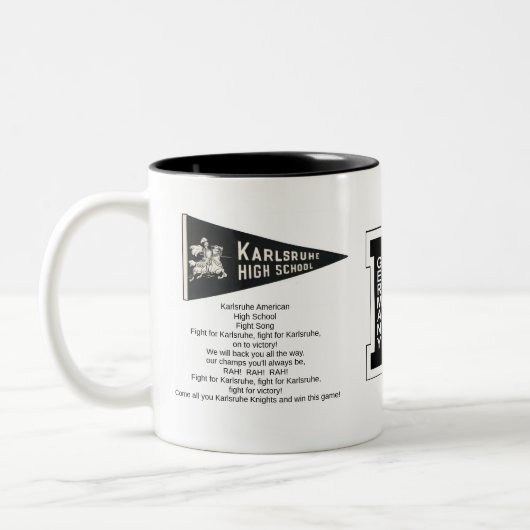 Amerikanische Highschool Karlsruhes Uni-Schale Zweifarbige Tasse (Links)