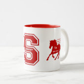 Amerikanische Highschool Stuttgarts Varsity-Tasse Zweifarbige Tasse (VorderseiteRechts)