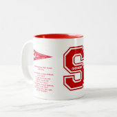 Amerikanische Highschool Stuttgarts Varsity-Tasse Zweifarbige Tasse (Vorderseite Links)