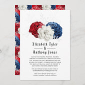 Amerikanische Hochzeitsgäste Ankündigung (Vorne/Hinten)