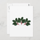 Amerikanische Holly-Blätter - Berries Postkarte (Vorne/Hinten)