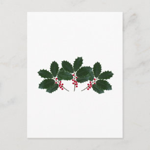 Amerikanische Holly-Blätter - Berries Postkarte