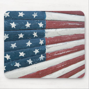 Amerikanische Holzflagge Mousepad