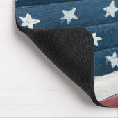 Amerikanische Holzflagge Mousepad (Ecke)