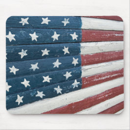 Amerikanische Holzflagge Mousepad