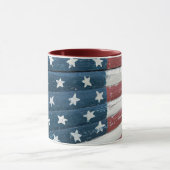 Amerikanische Holzflagge Tasse (Zentrum)