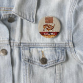 Amerikanische Holzflagge und -karte Button (Beispiel)