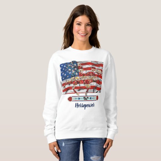 Amerikanische Horsekunde Sweatshirt (Vorne ganz)