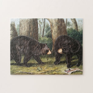 Amerikanische Illustration des schwarzen Bären Urs Puzzle
