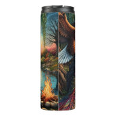 Amerikanische Indianerfrauenwache durch Wüstenstre Thermosbecher (Rückseite)