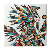Amerikanische Indianerin Kachina Dancer Art Fliese (Vorderseite)