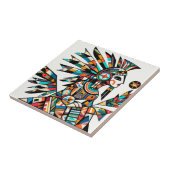 Amerikanische Indianerin Kachina Dancer Art Fliese (Seite)