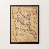 Amerikanische Indianersiedlungen 1600 New England Puzzle (Vertikal)