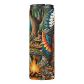 Amerikanische Indianerwache Geist der Wildnis. Thermosbecher (Rückseite)