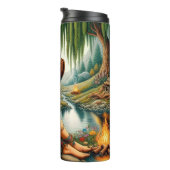 Amerikanische Indianerwache Geist der Wildnis. Thermosbecher (Nach rechts gedreht)