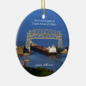 Amerikanische Integrität in Duluth-Ornamenten Keramik Ornament (Rechts)