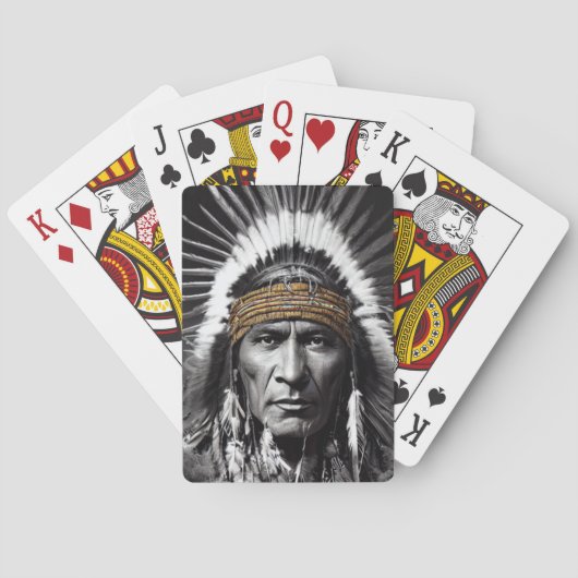 Amerikanische Irokesen spielen Karten Spielkarten (Rückseite)