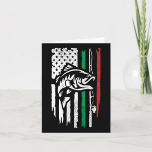 Amerikanische italienische B-Fischereiflagge Karte