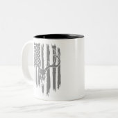 Amerikanische Jagd-Flagge Zweifarbige Tasse (Vorderseite Links)