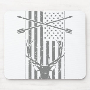 Amerikanische Jäger-Flagge - Rotwild-Jagd Mousepad