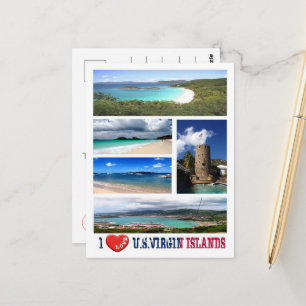 Amerikanische Jungferninseln - Ich liebe - Postkarte