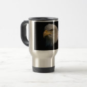 Amerikanische kahler Adler-Reise-Tasse Reisebecher (Vorderseite Links)