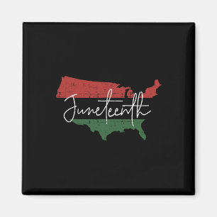 Amerikanische Karte mit afrikanischer Flagge für d Magnet