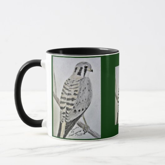 Amerikanische Kestrel-Tasse Tasse (Links)