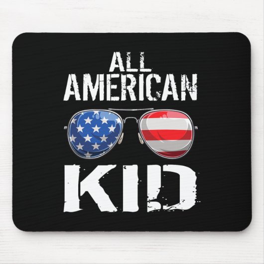 Amerikanische Kinder am 4. Juli Jungs Patriotische Mousepad (Vorne)