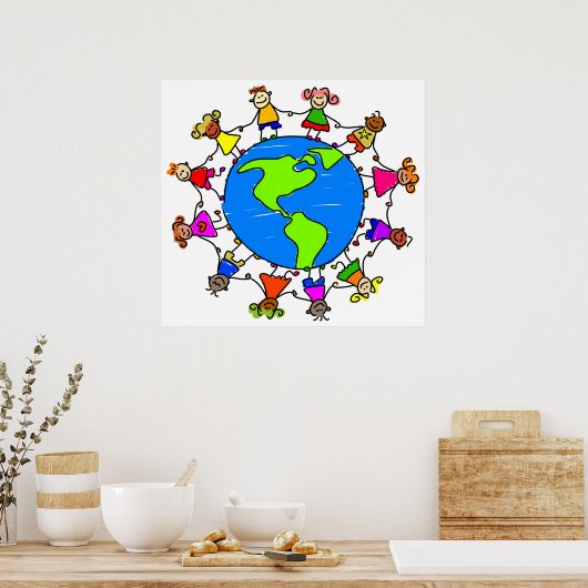 Amerikanische Kinder Poster (Küche)