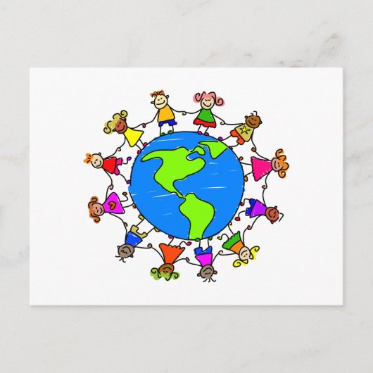 Amerikanische Kinder Postkarte (Vorderseite)