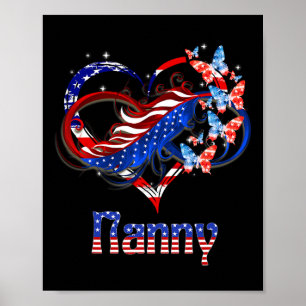 Amerikanische Kinderherz Butterlys Patriotic 4. Poster