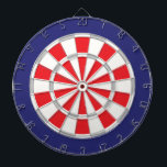 Amerikanische Klassik in Weiß, Silber, Rot und Nav Dartscheibe<br><div class="desc">American Classic White,  Silver,  Red,  and Navy Blue Colored Dart Board Spiel inklusive 6 Messingdarts</div>