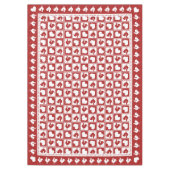 Amerikanische klassische rote und weiße Hähne und Tischdecke (Vorderseite)