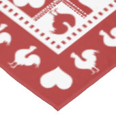 Amerikanische klassische rote und weiße Hähne und Tischdecke (Schrägansicht)