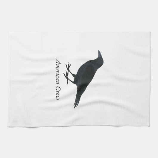 Amerikanische Krähe Geschirrtuch (Horizontal)