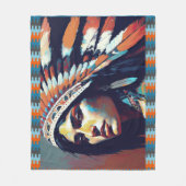 Amerikanische Kriegerprinzessin Fleecedecke (Vorderseite)